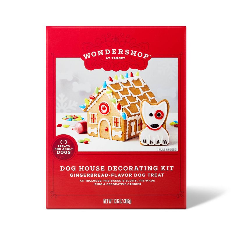 Dog House Decorating Kit Gingerbread Flavor Dog Treat For Adult Dog - 13.6oz - Wondershop&#8482;, 1 of 12