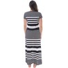 Just Love Womens Stripe Maxi Dress Knit Jersey T-Shirt Dress for Women - 3 of 3