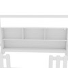 VASIP Twin Size House Bed with Safety Rails, Wooden Playhouse Bed with Storage Bookshelf for Kids,White - 4 of 4