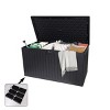 Large Deck Box with Lockable Lid Waterproof Outdoor Storage for Patio Cushions Pool Supplies Garden Tools and Accessories-Maison Boucle - 3 of 4