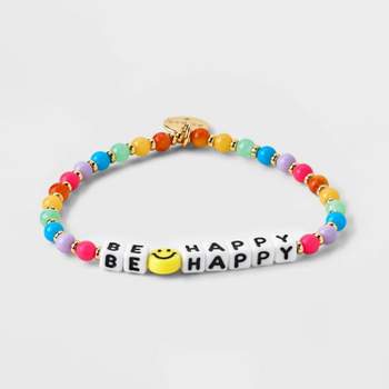Little Words Project Be Happy Beaded Bracelet