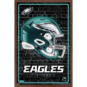 Trends International NFL Philadelphia Eagles - Neon Helmet 23 Framed Wall Poster Prints - 1 of 4