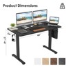 LOVSON Ergonomic standing desk with durable carbon steel frame, extension panel, 4 memory height settings, easy sit-stand conversion,  black - 3 of 4