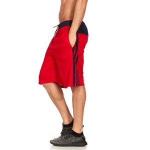 Mens Moisture Wicking Athletic Basketball & Gym Workout Shorts with Pockets - 1 of 2