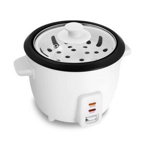 Elite Cuisine 6 Cup Non-Stick Rice Cooker with Steam Tray - 1 of 4