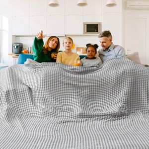 Bedsure Cooling Cotton Waffle Blanket-Lightweight Breathable Blanket of Rayon Derived from Bamboo - 1 of 4
