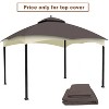 Gulches Allen Roth Heavy Duty 10x12 Gazebo Roof Cover with Air Vent - Replacement Top Only, Brown - 3 of 4