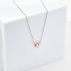 Girls' Dainty Puffed Heart Rose Gold Plated Sterling Silver Necklace - In Season Jewelry - image 4 of 4