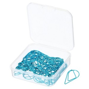 Unique Bargains Drop-Shaped Metal Prevent Tearing Pages Home Office Paper Clip 50 Pcs - 1 of 4
