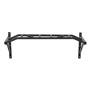 VEVOR Pull Up Bar, Multi-Grip Wall Mounted Pull Ups, 50 in Width, Steel Upper Body Workout Bars with Hangers, 440 lbs Weight Capacity, Black - 1 of 4