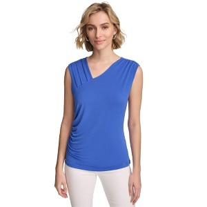 Calvin Klein Womens Asymmetrical Neck Jersey - 1 of 1