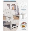 homfan Modern HDPE Plastic Adirondack Chair - Poly Lumber Weather Resistant Firepit Chair - with Wooden Textured - 4 of 4