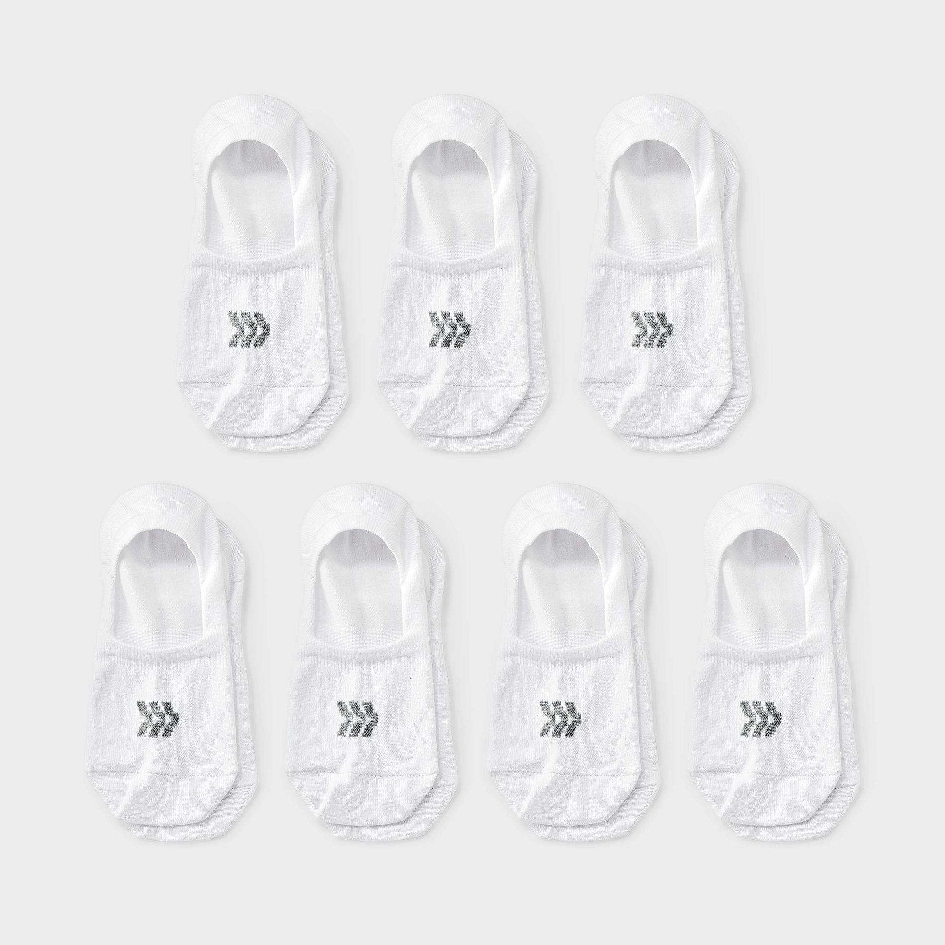 Women's Cushioned 6+1pk Liner Athletic Socks - All In Motion™ White - 4-10