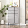Famapy Gray Modern Dresser 5-Drawers Dresser With Metal Legs - 3 of 4