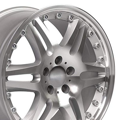 OE Wheels MB09 18 Inch Rim Fits Brabus Style 5x112 18x8.5 Gloss Silver Machined (1)