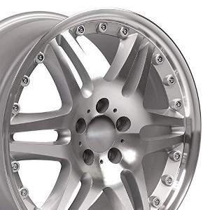 OE Wheels MB09 18 Inch Rim Fits Brabus Style 5x112 18x8.5 Gloss Silver Machined (1) - 1 of 4