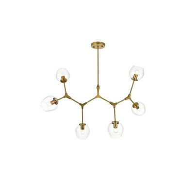 Elegant Lighting Cavoli 6 - Light Chandelier in  Brass