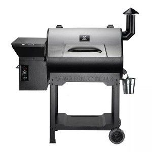 ZPG-7002B3E Wood Pellet Grill BBQ Smoker Digital Control with Cover - Silver - Z Grills - 1 of 4