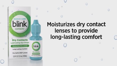 Blink Contact Eye Drops for Dry Lenses - 0.34 fl oz : Target