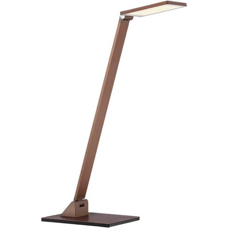Possini Euro Design Bentley Modern Desk Lamp 21" High French Bronze Aluminum Metal LED Touch On Off Adjustable Head for Bedroom Living Room Office, 1 of 9