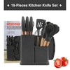 19-Piece Cooking Tools and Knives Set, Kitchen Utensils Set, Non-Scratch, Heat-Resistant（Gray） - 2 of 4