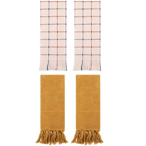 REGALWOVEN 4 Packs Cotton Absorbent Soft Decorative Turkish Bath Towel for Bathroom - 1 of 4