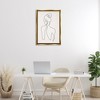 Stupell Industries Minimal Woman Line Drawing Black Framed Floater Canvas Wall Art - 2 of 4