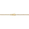 Black Bow Jewelry 1.3mm, 14K Yellow Gold, Solid Baby Rope Chain Necklace - 4 of 4