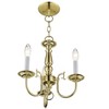 Livex Lighting Williamsburgh 3 - Light Chandelier in  Polished Brass - 3 of 4