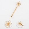 Unique Bargains Women's Simple Hair Clips Gold Tone White 4pcs - 3 of 3