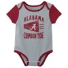 NCAA Alabama Crimson Tide Infant Boys' 3pk Bodysuit - 2 of 4