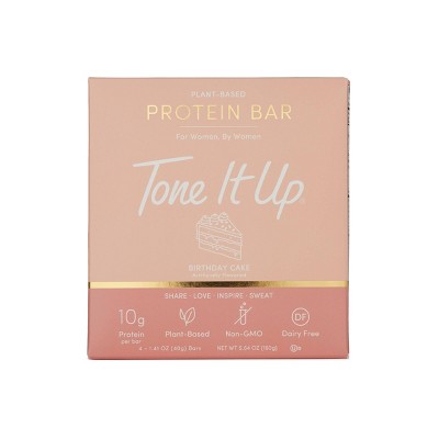 Tone It Up Plant-Based Protein Bar - Birthday Cake - 4ct