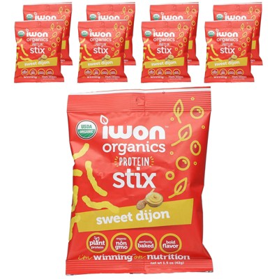 IWON Organics Organics Protein Stix, Sweet Dijon, 8 Bags, 1.5 oz, (42 g) Each