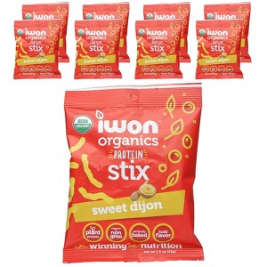 IWON Organics Organics Protein Stix, Sweet Dijon, 8 Bags, 1.5 oz, (42 g) Each - 1 of 3