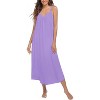 Ekouaer Womens Nightgown Sleeveless Long Night Gown Full Slip Sleep Dress Print Sleepwear Soft Lounge Dress - 3 of 4