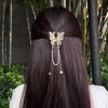Unique Bargains Women's Classic Hollow Butterfly Tassel Hair Clips and Pins Gold Tone 2 Pcs - 2 of 4