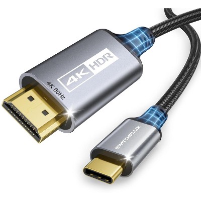 USB C to HDMI cable 6ft, 4K@60Hz USB Type‑C to HDMI cord, USB C HDMI 60Hz,USB C HDMI for Macbook,iPad,Galaxy
