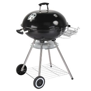 Karl Home Portable Charcoal Grill in Black with Wheels and Storage Holder - 1 of 4