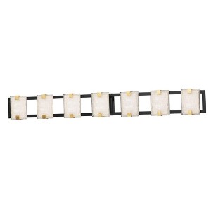 Maxim Lighting Radiant 7 - Light Vanity in  Black/Gold Leaf - 1 of 3