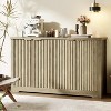 Jojoka Buffet Sideboard Cabinet, Fluted Modern Credenza with Doors & Shelves,Brown - 4 of 4