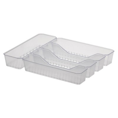 10"x13" Hexa 5-Divider Silverware Tray Clear - Spectrum Diversified