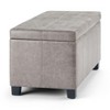 NicBex 35.6" Storage Bench Rectangle Storage Ottoman for Bedroom, Living Room, Light Gray - 4 of 4