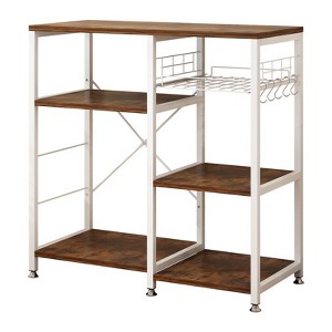 Karl Home 3-Tier Kitchen Baker's Rack Utility Storage Shelf Microwave Stand Storage Cart - 1 of 4