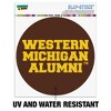 Western Michigan University Alumn Automotive Car Window Locker Circle Bumper Sticker - 2 of 4