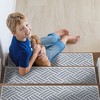 SussexHome Sisal Design Cotton Anti-Slip Stair Treads, 9” X 28“ - 3 of 4