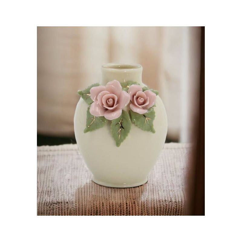 Kevins Gift Shoppe Mini Size Ceramic Rose Flowers Vase, 4 of 5