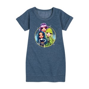 - Rainbow High - Violet Skyler Jade Graphic Short Sleeve Fleece Dress - 1 of 4