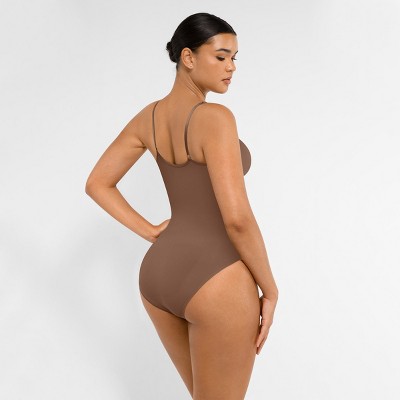 Feelingirl Women's Seamless Tummy Control Brief Shapewear Bodysuit
