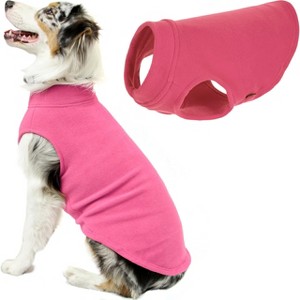 Gooby Stretch Fleece Vest Dog Sweater Pink, 4X - 1 of 2
