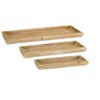 Wood Look Display Trays Set of 6 – Whitewashed Decorative Set by Melrose - 2 of 3